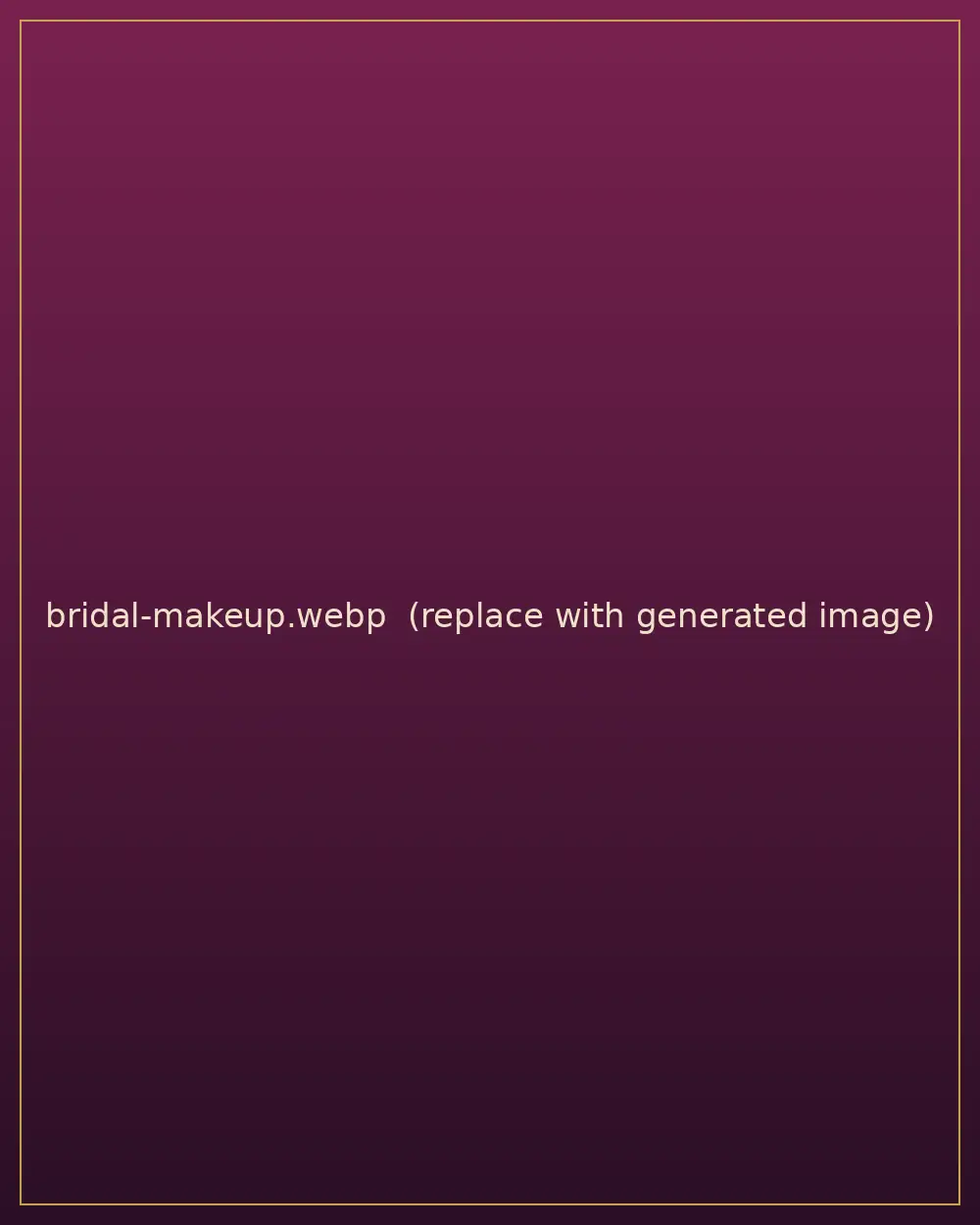 Representative image of a bridal makeup session in a salon